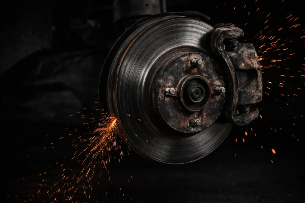 Millal tuleb vahetada piduriklotsid? 5 märki, mida ei tohiks ignoreerida kulunud piduriklotsid ja piduriketas autol pidurite remont